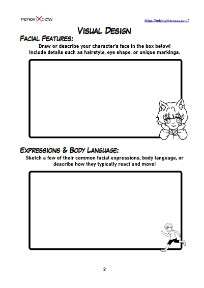 Character Creation Worksheet Preview 2